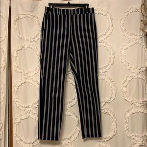 Navy striped dress pants